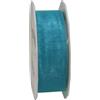 PRÄSENT C.E. PATTBERG SHEER Nastro organza color turchese, nastro chiffon per pacchi regalo, lungh. 25 m, largh. 25 mm, nastro largo per incartare regali, decorare, bricolage, nastri decorativi tessuto