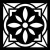 Artemio Pochoir Home Stampino Fiore Geometrico, Plastica, Nero, 15 x 15 cm