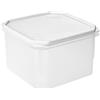 TATAY Contenitore Alimenti Top Flex 2,9 L 18,5x18,5x12,2 cm Senza BPA | Contenitore Alimenti Cucina | Chiusura Ermetica | Adatto alla Lavastoviglie | Adatto al Microonde | Adatto al Freezer, Bianco