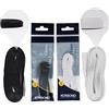 Korbond Elastico Piatto Intrecciato 4 m Confezione Doppia - Elastico Nero da 2 m e Bianco da 2 m - per la creazione e la Riparazione di Vestiti - Mix di Poliestere Durevole