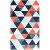 MANI TEXTILE TPS_TRIAN_ROU_50 Tappeto, Poliestere, Rosso, 50 x 80