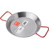 Lacor Paellera Steel PRO De Hierro Piatto Rotondo in Acciaio, Inossidabile, Nero, 22 cm