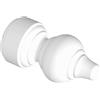 Flairdeco Flair Deco 11012803 - 0232 estremità Tenda con scanalature, per bastoni per Tende, 28 mm Diametro, in plastica Bianca, Contenuto della Confezione 2 Pezzi