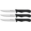 Metaltex 258 113 - Set di 3 coltelli da Bistecca, Acciaio Inox, 11 cm