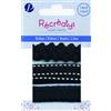 Récréatys 4044 10 11 3 - Nastri Assortiti in Cotone, Lunghezza: 1 m, Colore: Nero
