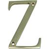 Générique Generico 973 Lettera Z Pannello Porta Ottone, Ottone, Ottone, 4x5x0.5 cm