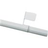Gardinia Morsetto di Chiusura, Allungabile, Assemblaggio Senza Viti e forature, Press&Go cilindrico, Diametro 8/10 mm, Lunghezza 50-80 cm, Metallo, Bianco