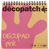 Décopatch BLOC020 - Bloc notes a spirale da 48 fogli di carta stampata 15x15 cm, motivi assortiti (12 fantasie x 4 volte), Rosa