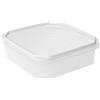 TATAY Contenitori Ermetici per Alimenti 1,3L Top Flex | Coperchio a Pressione | Contenitori Plastica per Alimenti | Microonde, Lavastoviglie, Frigo, Freezer | Senza BPA | 18,5x18,5x6,1 cm, Bianco