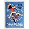 Nostalgic-Art Targa Vintage Pan Am - Enjoy the ride - Idea regalo per amanti dei viaggi, in metallo, Design retro per decorazione, 15 x 20 cm
