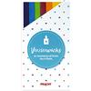 Pracht Creatives Hobby 7050-507 Piastre di cera per decorazioni mix arcobaleno, 6 mezze piastre, circa 200 x 50 x 0,5 mm, piastre di cera per modellare e decorare candele