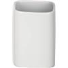 Wenko ceramica portaspazzolino Hexa opaco, Bianco, 6.5 x 6.5 x 9 cm
