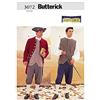 Butterick Patterns B3072 - Cartamodello per Abito d'Epoca da Uomo: Pantaloni al Ginocchio, Camicia con Maniche a Sbuffo, Gilet, Giacca e tricorno