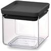 Brabantia Tasty+ Stackable Square Canister 0.7 L, Dark Grey