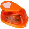 Artemio-2,5 cm, a Forma di Cuore, Grande, Numero 4-Punzonatrice a Leva, per Carta, Colore: Arancione