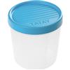 TATAY Contenitori Ermetici per Alimenti 1L Twist | Coperchio a Vite | Contenitori Plastica per Alimenti | Microonde, Lavastoviglie, Frigo, Freezer | Plastica senza BPA | 12x12x12,5 cm, Blu
