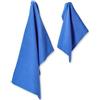Casatessile Coppia Asciugamani in Microfibra 1 cm 40x60 + 1 cm 50x100 - Blu Mare