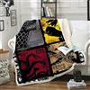 POMJK Coperta e plaids Game of Thrones stampati, coperta in pile morbida, stampa 3D, per ufficio, pisolino, divano, campeggio, viaggi (1,150 x 200 cm)