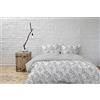 Italian Bed Linen Parure Copripiumino Watercolor, Wt13 Multicolore, 2 Posti, 100% cotone