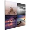 murando Quadro 40x40 cm Stampa su tela in TNT XXL Immagini moderni Murale Fotografia Grafica Decorazione da parete 4 pezzi Mole Natura Mare Acqua Spiaggia See Sabbia c-B-0040-b-i