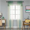 GIRASOLE HOME Coppia Tende Voile Semi Trasparenti a Righe Tenda per Soggiorno Camera Cameretta Cucina e Interni 2 Pannelli con Tasca (70x235cm, Verde+Giallo)