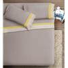 Ipersan Set Completo Lenzuola Matrimoniali, 100% Cotone, 1 Lenzuolo da sopra 260x290cm + 1 Lenzuolo da sotto 180x200cm + 2 Federe 83x52cm, con Doppia Balza in Raso, Made in Europe