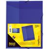 Idena 225402 - Scatola per cartelle DIN A4 con elastico, in PP, altezza di riempimento 3,5 cm, blu traslucido, 1 pz.