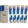 Pilot Frixion - Set di 5 ricariche Frixion con inchiostro cancellabile in blu, compatibile con Frixion Ball e Frixion Clicker - spessore medio - mina per penna a sfera