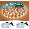 GOMING USB 5V Striscia LED Bianco Caldo 3000K Alimentato da USB 4M (2 pezzi x 2M) 240LED IP20 Non Impermeabile Flessibile 2835 SMD Nastri LED Luci per Decorazione Interna