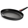 Woll 1538N - Padella da pesce Nowo in titanio, 38 x 28,4 cm, altezza 5,5 cm, manico rimovibile