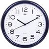 Trevi OM 3301 Orologio da Parete Silenzioso 24cm, Movimento Continuo SWEEP Senza Tic-Tac, Design Moderno e Minimalista, Ideale per Casa e Ufficio, Funzionamento con Batteria AA, Nero