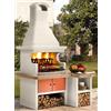 Palazzetti in Giardino Gallipoli 4 Barbecue Legna Cemento Antine 158x119 H253cm