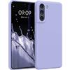 kwmobile Custodia Compatibile con Samsung Galaxy S21 FE Cover - Back Case per Smartphone in Silicone TPU - Protezione Gommata - lavanda pastello