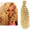 Mila Hair Mila Matassa Extension Ricci Biondi Platino Capelli Umani Veri 100% 100g/pc Blonde 613# Human Hair Bundles Deep Wave Style 26/65cm