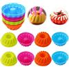 Stampi per muffin in silicone 12 pz teglie antiaderenti riutilizzabili  stampini per crostatine cupcake per torte Muffins Budini Tazze arcobaleno