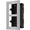 Hikvision DS-KD-ACF2/S Cornice da incasso inox 2 moduli per videocitofono modulare