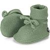 Sterntaler Scarpa Lavorata a Maglia con Fiocco, Bimba 0-24, Mel Argento, 14 EU