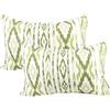 TRESMESTRES Federe Cuscini per Letto Decorativi e Federe Cuscini per Divano Grandi e Piccoli - Ikat Colorato Mediterraneo - Copricuscini 50x70 cm - Pack 2, Verde