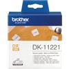 BROTHER ROTOLO 1000 ETICHETTE QUADRATE 23X23MM NERO/BIANCO IN CARTA