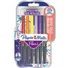 PAPERMATE Pennarello Flair Nylon - punta feltro - 1,10mm - colori assortiti Metallic - Papermate - conf. 6 pezzi (unità vendita 1 pz.)
