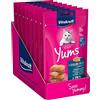 Vitakraft Cat Yums, snack gatto, morbido snack gatto ripieno con salmone, in bustina richiudibile, confezione scorta, senza zuccheri aggiunti (9x 40g)
