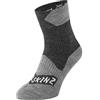 Sealskinz Walking Thin Ankle, Calzini Uomo, Nero/Grigio Marl, S