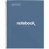 Miquelrius - Quaderno A4, Notebook Emotions, 80 Fogli da 90 g/m², Taccuino a Punti, 1 Striscia di Colore, Spirale Microforata, Copertina Extra Rigida, 4 Fori, Blu Navy