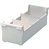 helit H6202382 - Scatola per schede the admin DIN A7 grigio chiaro | Vassoio portacartelle con 2 supporti girevoli per un ordinato stoccaggio delle cartelle
