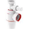 Wirquin 30723905 - Sifone per lavello Neo ⌀40 mm zero perdite con presa lavatrice, bianco