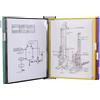 Djois Leggio murale T-Technic A3 con 10 buste in metallo, assortiti, 45x10x32 cm, per uffici, scuole, casa