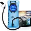 CybGene Sacca Acqua per Zaino, Sacca Idrica con Apertura Larga, Sacca Idratazione Portatile con Tubo Isolato per Bere, Anti Perdita, Adatta a Trekking, Campeggio, Bicicletta e Arrampicata (Blu, 2L)