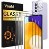 Vauki [5 Pezzi 3 Pcs Pellicola Protettiva Compatibile con Samsung Galaxy A52 4G/5G/A52s 6.5,9H Durezza HD Trasparente Vetro Temperato + 2 Pcs Protettivo Fotocamera Protezione Lente, per Samsung A52s
