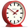 Newgate® M Orologio da scrivania Mantel Railway | Progettazione moderna dell'orologio rotondo della stazione | Rosso | Stile contemporaneo per scrivania, tavolo, mensola o comodino