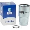 SAFETY GUARD, THE PRODUCTS OF GHONIA GRO UFI Filters, Filtro Gasolio 24.413.00, Filtro Carburante per Ricambio, Adatto ad Auto, Applicabile su Diversi Modelli Cummins, Mazda, Subaru e Toyota